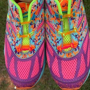 ASICS multi color tennis shoes